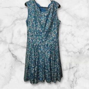 Danny And Nicole Blue‎ Floral Dress Size 18 Lined